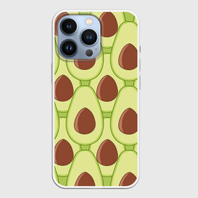 Чехол для iPhone 13 Pro с принтом Авокадо в Тюмени,  |  | Тематика изображения на принте: avocado | food | fruit | pattern | vegan | vegetarian | авокадо | веган | вегетарианство | еда | паттерн | правильное питание | фрукт