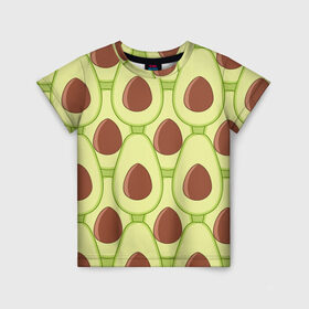 Детская футболка 3D с принтом Авокадо в Тюмени, 100% гипоаллергенный полиэфир | прямой крой, круглый вырез горловины, длина до линии бедер, чуть спущенное плечо, ткань немного тянется | Тематика изображения на принте: avocado | food | fruit | pattern | vegan | vegetarian | авокадо | веган | вегетарианство | еда | паттерн | правильное питание | фрукт