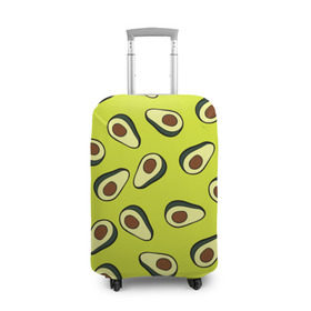 Чехол для чемодана 3D с принтом Авокадо в Тюмени, 86% полиэфир, 14% спандекс | двустороннее нанесение принта, прорези для ручек и колес | Тематика изображения на принте: avocado | food | fruit | pattern | vegan | vegetarian | авокадо | веган | вегетарианство | еда | паттерн | правильное питание | фрукт