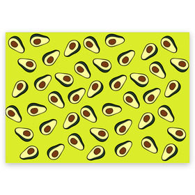 Поздравительная открытка с принтом Авокадо в Тюмени, 100% бумага | плотность бумаги 280 г/м2, матовая, на обратной стороне линовка и место для марки
 | Тематика изображения на принте: avocado | food | fruit | pattern | vegan | vegetarian | авокадо | веган | вегетарианство | еда | паттерн | правильное питание | фрукт