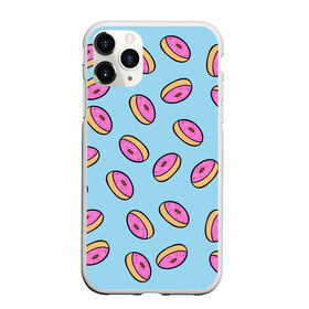 Чехол для iPhone 11 Pro матовый с принтом Пончики в Тюмени, Силикон |  | Тематика изображения на принте: doughnut | food | pattern | sweet | vegan | vegetarian | веган | вегетарианство | еда | паттерн | пончик | сладкое