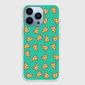 Чехол для iPhone 13 Pro с принтом Pizza в Тюмени,  |  | Тематика изображения на принте: food | pattern | pizza | vegan | vegetarian | веган | вегетарианство | еда | паттерн | пицца