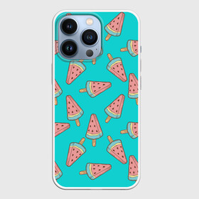 Чехол для iPhone 13 Pro с принтом Ice cream Watermelon в Тюмени,  |  | Тематика изображения на принте: food | ice cream | pattern | sweet | vegetarian | watermelon | арбуз | вегетарианство | еда | мороженое | паттерн | правильное питание | сладкое