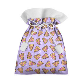 Подарочный 3D мешок с принтом Пицца Мун в Тюмени, 100% полиэстер | Размер: 29*39 см | Тематика изображения на принте: food | pattern | pizza | sailor moon | еда | паттерн | пицца | сейлор мун
