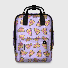 Женский рюкзак 3D с принтом Пицца Мун в Тюмени, 100% полиэстер | лямки с регулируемой длиной, сверху ручки, чтобы рюкзак нести как сумку. Основное отделение закрывается на молнию, как и внешний карман. Внутри два дополнительных кармана, один из которых закрывается на молнию. По бокам два дополнительных кармашка, куда поместится маленькая бутылочка
 | food | pattern | pizza | sailor moon | еда | паттерн | пицца | сейлор мун