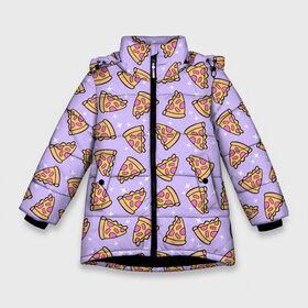 Зимняя куртка для девочек 3D с принтом Пицца Мун в Тюмени, ткань верха — 100% полиэстер; подклад — 100% полиэстер, утеплитель — 100% полиэстер. | длина ниже бедра, удлиненная спинка, воротник стойка и отстегивающийся капюшон. Есть боковые карманы с листочкой на кнопках, утяжки по низу изделия и внутренний карман на молнии. 

Предусмотрены светоотражающий принт на спинке, радужный светоотражающий элемент на пуллере молнии и на резинке для утяжки. | Тематика изображения на принте: food | pattern | pizza | sailor moon | еда | паттерн | пицца | сейлор мун