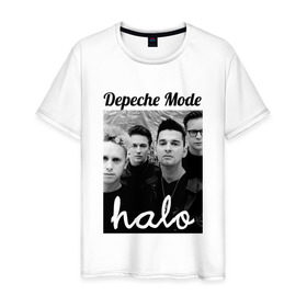 Мужская футболка хлопок с принтом Depeche mode в Тюмени, 100% хлопок | прямой крой, круглый вырез горловины, длина до линии бедер, слегка спущенное плечо. | depeche mode | депеш мод | музыка