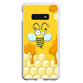 Чехол для Samsung S10E с принтом Пчелка в Тюмени, Силикон | Область печати: задняя сторона чехла, без боковых панелей | животные | лето | мед | насекомые | природа | пчела | пчелка | соты