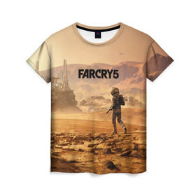 Женская футболка 3D с принтом Far Cry 5 Mars в Тюмени, 100% полиэфир ( синтетическое хлопкоподобное полотно) | прямой крой, круглый вырез горловины, длина до линии бедер | 