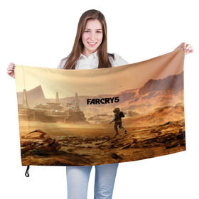Флаг 3D с принтом Far Cry 5 Mars в Тюмени, 100% полиэстер | плотность ткани — 95 г/м2, размер — 67 х 109 см. Принт наносится с одной стороны | 