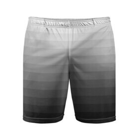 Мужские шорты 3D спортивные с принтом Серые полосы в Тюмени,  |  | Тематика изображения на принте: белый | градиент | минимализм | полосы | серый | черный