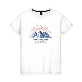 Женская футболка хлопок с принтом Hope County в Тюмени, 100% хлопок | прямой крой, круглый вырез горловины, длина до линии бедер, слегка спущенное плечо | far cry 5 | фар край