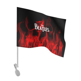 Флаг для автомобиля с принтом The Beatles в Тюмени, 100% полиэстер | Размер: 30*21 см | beatles | punk | rock | the beatles | альтернативный хип хоп | группа | инди поп | музыка | музыкальное произведение | ноты | панк | регги | рок | синти поп