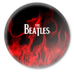 Значок с принтом The Beatles в Тюмени,  металл | круглая форма, металлическая застежка в виде булавки | Тематика изображения на принте: beatles | punk | rock | the beatles | альтернативный хип хоп | группа | инди поп | музыка | музыкальное произведение | ноты | панк | регги | рок | синти поп