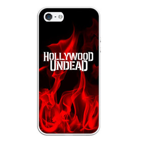 Чехол для iPhone 5/5S матовый с принтом Hollywood Undead в Тюмени, Силикон | Область печати: задняя сторона чехла, без боковых панелей | hollywood undead | punk | rock | альтернативный хип хоп | группа | инди поп | музыка | музыкальное произведение | ноты | панк | регги | рок | синти поп