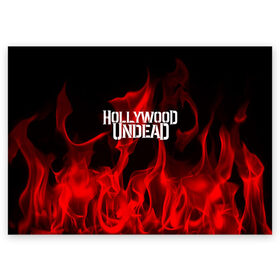 Поздравительная открытка с принтом Hollywood Undead в Тюмени, 100% бумага | плотность бумаги 280 г/м2, матовая, на обратной стороне линовка и место для марки
 | hollywood undead | punk | rock | альтернативный хип хоп | группа | инди поп | музыка | музыкальное произведение | ноты | панк | регги | рок | синти поп