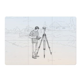 Магнитный плакат 3Х2 с принтом Парень с контроллером в Тюмени, Полимерный материал с магнитным слоем | 6 деталей размером 9*9 см | surveyor | геодезист | геодезия