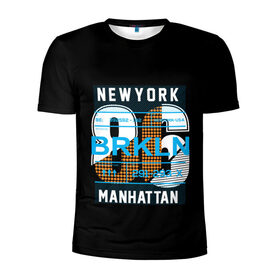 Мужская футболка 3D спортивная с принтом Бруклин Нью-Йорк в Тюмени, 100% полиэстер с улучшенными характеристиками | приталенный силуэт, круглая горловина, широкие плечи, сужается к линии бедра | Тематика изображения на принте: brooklyn | new york | urban | бронкс | бруклин | манхеттен | манхэттен | нью йорк | сша | урбан | урбан стиль | штаты