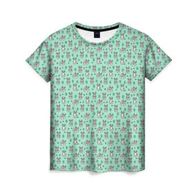 Женская футболка 3D с принтом Енотики в Тюмени, 100% полиэфир ( синтетическое хлопкоподобное полотно) | прямой крой, круглый вырез горловины, длина до линии бедер | cute | raccoon | в полоску | енот | енотик | лес | лесной | милый | осенний | полосатый