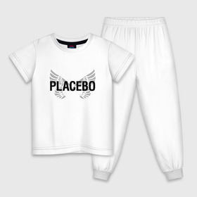 Детская пижама хлопок с принтом Placebo в Тюмени, 100% хлопок |  брюки и футболка прямого кроя, без карманов, на брюках мягкая резинка на поясе и по низу штанин
 | placebo | альтернативный | инди | индирок | плацебо | рок