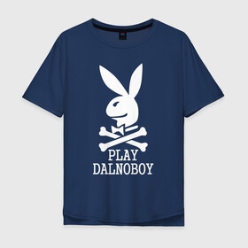 Мужская футболка хлопок Oversize с принтом Play Dalnoboy (Дальнобойщики) в Тюмени, 100% хлопок | свободный крой, круглый ворот, “спинка” длиннее передней части | play dalnoboy | дальнобойщики