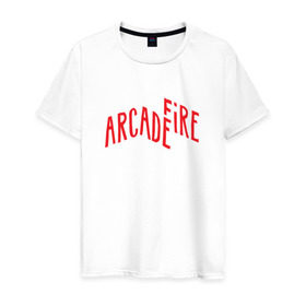 Мужская футболка хлопок с принтом Arcade Fire в Тюмени, 100% хлопок | прямой крой, круглый вырез горловины, длина до линии бедер, слегка спущенное плечо. | 