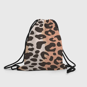 Рюкзак-мешок 3D с принтом Леопард в Тюмени, 100% полиэстер | плотность ткани — 200 г/м2, размер — 35 х 45 см; лямки — толстые шнурки, застежка на шнуровке, без карманов и подкладки | 