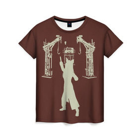 Женская футболка 3D с принтом Amanda Young | DBD в Тюмени, 100% полиэфир ( синтетическое хлопкоподобное полотно) | прямой крой, круглый вырез горловины, длина до линии бедер | amanda young | dbd | dead by daylight | pig | saw | дбд | пила | свинья
