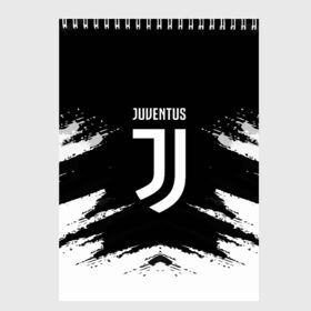 Скетчбук с принтом JUVENTUS в Тюмени, 100% бумага
 | 48 листов, плотность листов — 100 г/м2, плотность картонной обложки — 250 г/м2. Листы скреплены сверху удобной пружинной спиралью | football | soccer | ювентус