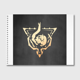 Альбом для рисования с принтом Devout emblem в Тюмени, 100% бумага
 | матовая бумага, плотность 200 мг. | dbd | dead by daylight | devout | emblem | дбд | истовый | эмблема