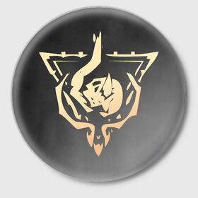 Значок с принтом Devout emblem в Тюмени,  металл | круглая форма, металлическая застежка в виде булавки | dbd | dead by daylight | devout | emblem | дбд | истовый | эмблема