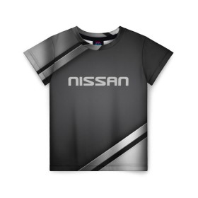 Детская футболка 3D с принтом Nissan в Тюмени, 100% гипоаллергенный полиэфир | прямой крой, круглый вырез горловины, длина до линии бедер, чуть спущенное плечо, ткань немного тянется | Тематика изображения на принте: motor | nissan | авто | лого | машина | ниссан | тачка