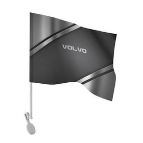 Флаг для автомобиля с принтом Volvo в Тюмени, 100% полиэстер | Размер: 30*21 см | auto | automobile | car | carbon | machine | motor | motor car | sport car | volvo | автомашина | бренд | вольво | легковой автомобиль | марка | спортивный автомобиль | тачка