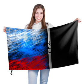 Флаг 3D с принтом Борец в Тюмени, 100% полиэстер | плотность ткани — 95 г/м2, размер — 67 х 109 см. Принт наносится с одной стороны | борьба | россия | рф