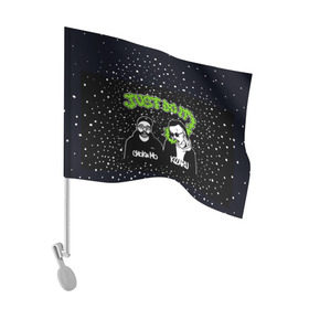 Флаг для автомобиля с принтом Smoky Mo & Kizaru в Тюмени, 100% полиэстер | Размер: 30*21 см | kizaru | smoky mo | кизару | молла | смоки мо