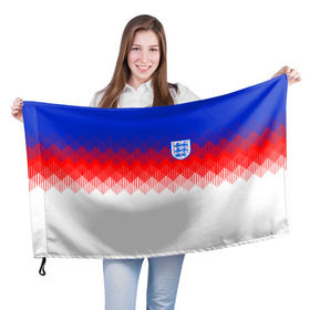 Флаг 3D с принтом Англия тренировочная форма ЧМ-2018 в Тюмени, 100% полиэстер | плотность ткани — 95 г/м2, размер — 67 х 109 см. Принт наносится с одной стороны | англия | сборная англии | тренировочная форма | футбол | чемпионат мира по футболу