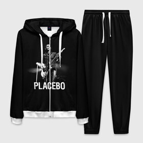 Мужской костюм 3D с принтом Placebo в Тюмени, 100% полиэстер | Манжеты и пояс оформлены тканевой резинкой, двухслойный капюшон со шнурком для регулировки, карманы спереди | placebo | альтернативный | брайан молко | инди | индирок | плацебо | рок
