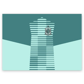 Поздравительная открытка с принтом Испания - форма вратаря - ЧМ-2018 в Тюмени, 100% бумага | плотность бумаги 280 г/м2, матовая, на обратной стороне линовка и место для марки
 | сборная испании | форма вратаря | футбол | футбольная форма