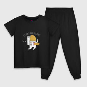 Детская пижама хлопок с принтом Чужой в Тюмени, 100% хлопок |  брюки и футболка прямого кроя, без карманов, на брюках мягкая резинка на поясе и по низу штанин
 | alien | facehugger | лицехват | хищник | чужой