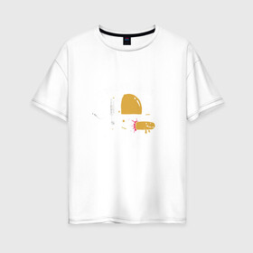 Женская футболка хлопок Oversize с принтом Чужой в Тюмени, 100% хлопок | свободный крой, круглый ворот, спущенный рукав, длина до линии бедер
 | alien | facehugger | лицехват | хищник | чужой