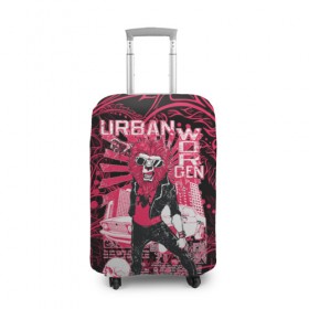 Чехол для чемодана 3D с принтом Стиляга в Тюмени, 86% полиэфир, 14% спандекс | двустороннее нанесение принта, прорези для ручек и колес | urban | worgen | город | животное | лев | машина | модное | розовый | урбан | череп | яркое