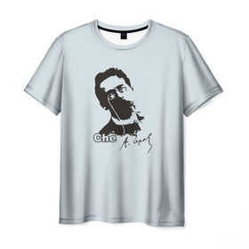 Мужская футболка 3D с принтом Че - Чехов в Тюмени, 100% полиэфир | прямой крой, круглый вырез горловины, длина до линии бедер | антон павлович | литература | писатель | революция