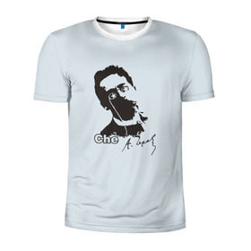 Мужская футболка 3D спортивная с принтом Че - Чехов в Тюмени, 100% полиэстер с улучшенными характеристиками | приталенный силуэт, круглая горловина, широкие плечи, сужается к линии бедра | антон павлович | литература | писатель | революция