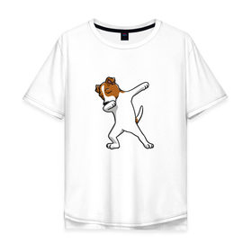 Мужская футболка хлопок Oversize с принтом джек победитель в Тюмени, 100% хлопок | свободный крой, круглый ворот, “спинка” длиннее передней части | Тематика изображения на принте: джек | джек рассел | рассел | терьер