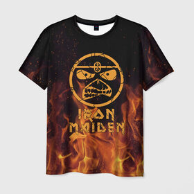 Мужская футболка 3D с принтом Iron Maiden в Тюмени, 100% полиэфир | прямой крой, круглый вырез горловины, длина до линии бедер | iron maiden | адриан смит | айран | айрон | группа | дэйв мюррей | железная дева | ирон | майден | мейд | мейден | метал | мрачный | музыка | песни | рок | стив харрис | тяжелый | хеви | хевиметал