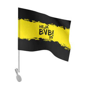 Флаг для автомобиля с принтом Borussia Dortmund FC в Тюмени, 100% полиэстер | Размер: 30*21 см | 09 | bvb | heja | боруссия | германия | дортмунд | клуб | фк | футбол | футбольный
