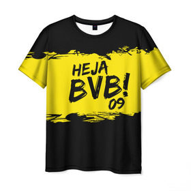 Мужская футболка 3D с принтом Borussia Dortmund FC в Тюмени, 100% полиэфир | прямой крой, круглый вырез горловины, длина до линии бедер | 09 | bvb | heja | боруссия | германия | дортмунд | клуб | фк | футбол | футбольный