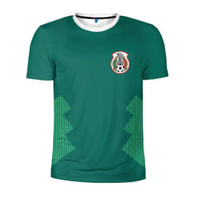 Мужская футболка 3D спортивная с принтом Домашняя форма сборной Мексики в Тюмени, 100% полиэстер с улучшенными характеристиками | приталенный силуэт, круглая горловина, широкие плечи, сужается к линии бедра | мексика | сборная мексики | форма мексики | чемпионат по футболу
