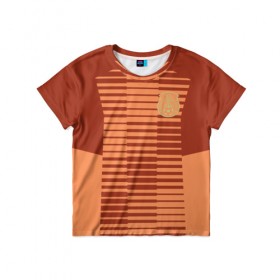 Детская футболка 3D с принтом Форма вратаря Мексики в Тюмени, 100% гипоаллергенный полиэфир | прямой крой, круглый вырез горловины, длина до линии бедер, чуть спущенное плечо, ткань немного тянется | 
