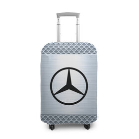 Чехол для чемодана 3D с принтом MERCEDES-BENZ в Тюмени, 86% полиэфир, 14% спандекс | двустороннее нанесение принта, прорези для ручек и колес | 